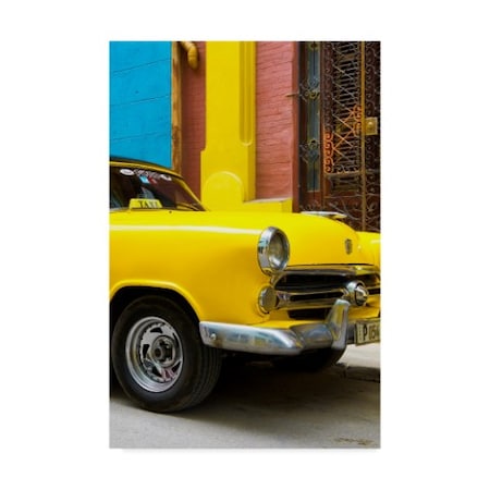 Philippe Hugonnard 'Close Up On Yellow Taxi Of Havana IV' Canvas Art,16x24